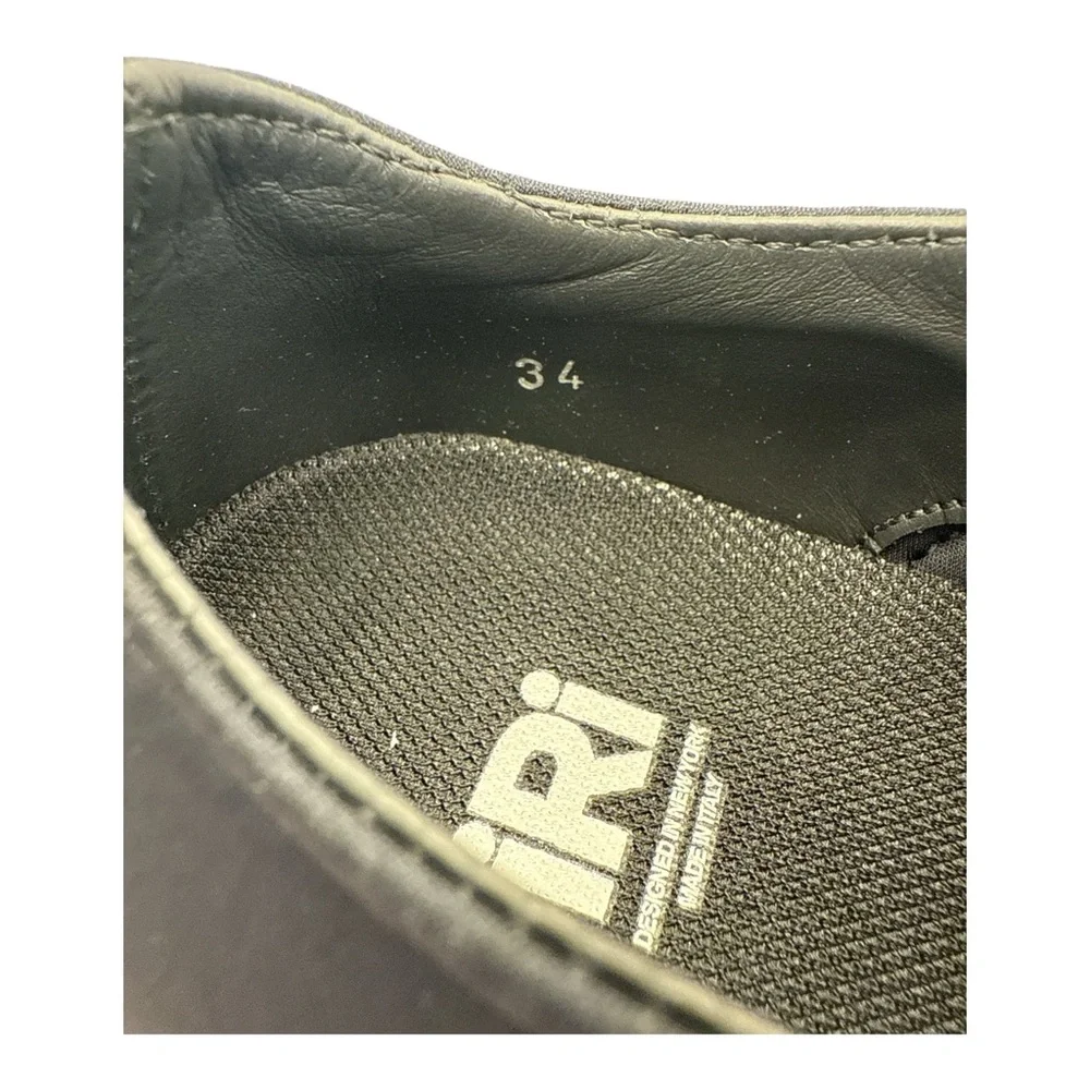 iRi NYC Black Neoprene Wes Low Top Sneaker‎ Stretch Chunky Platform Sz 34 US 4